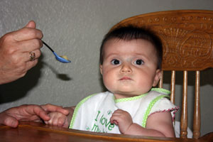 First bite of solid food