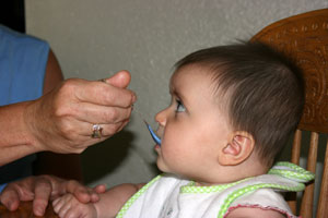 First bite of solid food