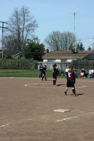 Marah playing 1st base
