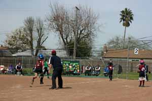 Marah stealing third!