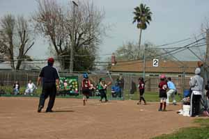 Marah stealing home!