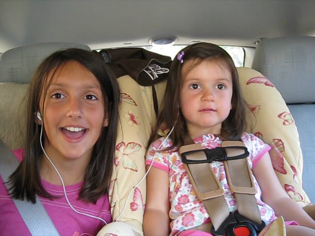 In the car