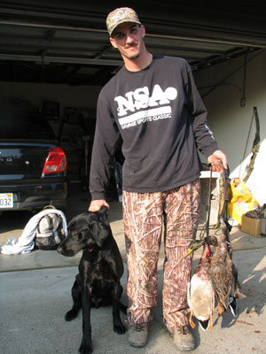 Dusty and Bailey and their ducks